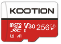 KOOTION 256GB Micro SD Card with UHS-I, U3, V30, A1, high Speed 90mb per Second TF Card 4K Recording Memory Card with Adapter